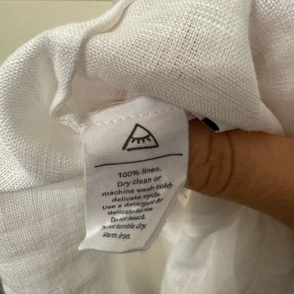 SLEEPER Marquise Linen Lace-Up Dress in white - Picture 13 of 13